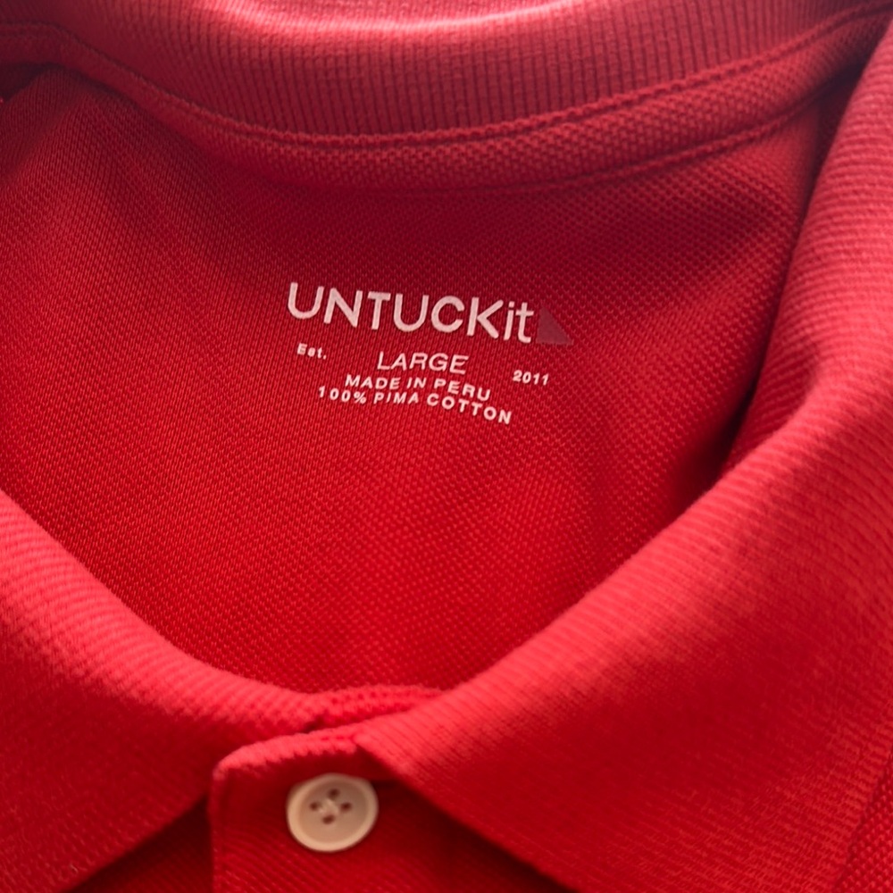 UNTUCK Classic Orange Polo Shirt - Picture 2 of 5